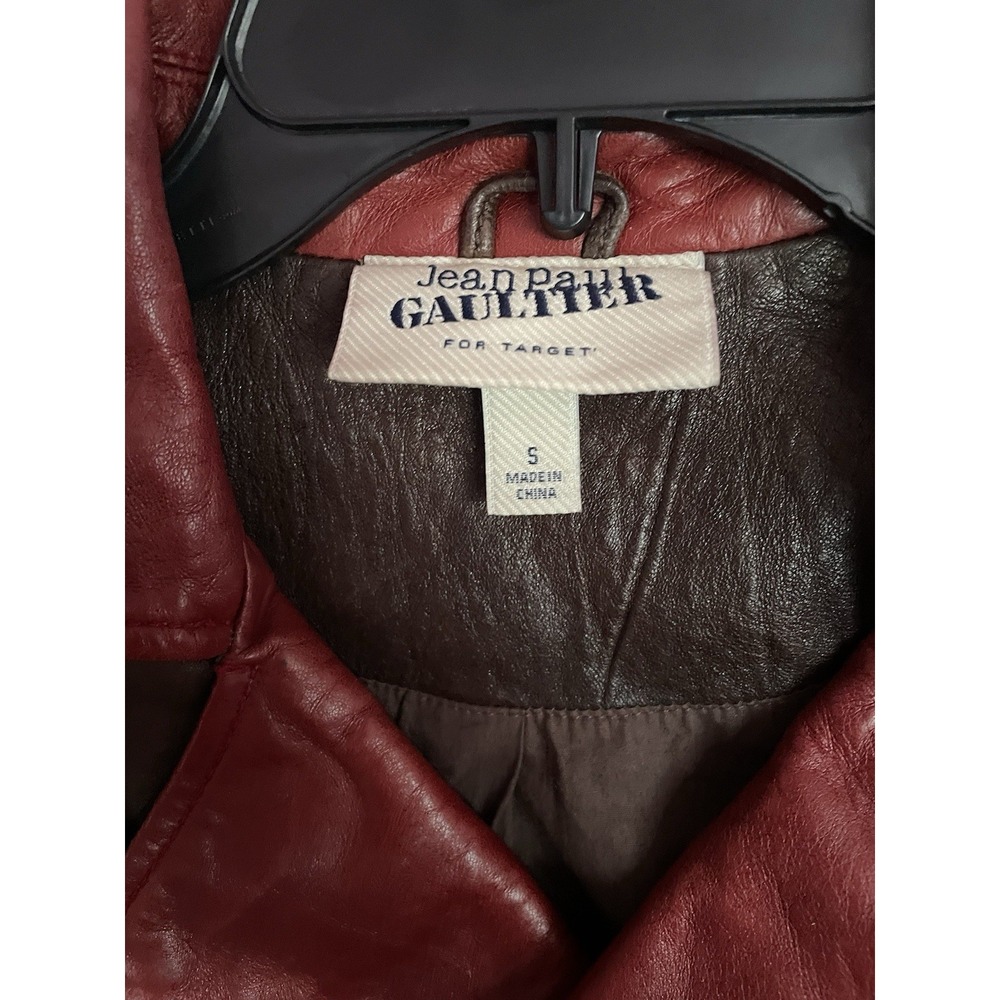 Jean Paul Gaultier Brown and Red Leather Jacket - Picture 4 of 8
